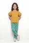 Patterned Girls' Pants with Elastic Waistband