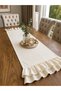 İnci Vintage Seamless Double Layer Ruffled Ecru Runner - 3