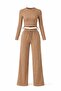 Gathered sides Corded Fabric bottom top set - 4