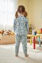 Pasta Patterned Fleece Girls' Pajama Set - 2