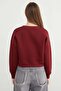 3 Yarn Heart Embroidered Crew Neck Sweatshirt - 6