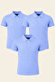 Boys' School Uniform Lacoste 3-Piece Set T-Shirt Blue Color