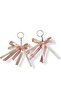 Pink Ribbon Charm Two Piece Bag Charm Shoe Charm Keychain - 3