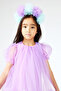 Lilac Shades 5-Piece Tulle Pompom Girl's Crown - 2