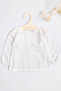 White Long Sleeve Eyelet Embroidery Girls' Blouse - 2