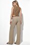 Belted Linen Look Straight-Leg Trousers - 3