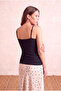 Jet Black Round Neck Rope Strap Women's Top Harleen - 5