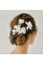 Bridal Hairpin with Flowers, 8 Pieces of Chiffon Flowers, Wedding Bridal Hairpin, Small and Large Flower Hairpins - 3