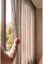 Beige Mesh Knitted Tulle Curtain I Heavy Weight I 1/3 Dense Pleating I Wrinkle-Free I Does Not Need Ironing I Suitable for Every Room