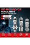 H4 6500K white 1x H4 Ba20d LED Motorcycle Headlight Bulbs Hi Lo Beam For Yamaha Kawasaki Suzuki P15D - 3