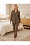 Women's Leopard Patterned Buttoned Pajama Set |   Modern Stylish Comfortable Summer Home Wear 79-125 - 4