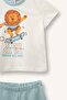 100% Cotton Animal Printed 2-Piece Pajama Set Light Blue Baby Boy H4028A526Hs - 5