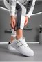 Women's White Black Sneaker Daily Walking Sports Shoes 067-K - 2