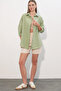3900 Oversize Long Basic Shirt - Khaki - 2