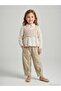 Girl's Sweater, Shirt, Pants with Elastic Cuffs, 2-5 Years Old Set - Beige