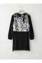 Girl's Burgundy Sequin Velvet Evening Dress with Bolero - 5