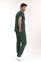 Hunter Green Luxury Stretch Fabric Greys Top and Bottom Set Doctor Nurse Scrubs Uniform - 5