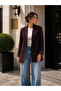Patterned Cuffed Blazer Jacket