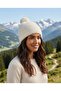 Women's Minna Beanie Fo 2779 Ecru, Winter Beanie with Pompom, Made of 78% Polyamide and 22% Acrylic.