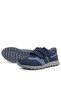 Genuine Leather Navy Blue Kids' Sports School Shoes with Velcro Closure - 6