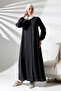 فستان أسود سادة بسحاب مخفي من Aveze Hajj Umrah Hijab Ferace - 3
