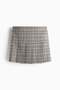 Pleated denim skirt