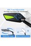 1 pair with yellow 1 Pair Adjustable Handlebar Bike Mirror, Shatterproof HD Glass Lens, Universal Fi - 6