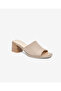 Women's Mink Genuine Leather Heeled Slippers 5Y2Pt34711 - 2