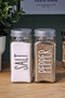 Set of 2 Glass Salt and Pepper Shakers with Private Label Seasoning Container 120 ml - 2