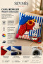 Digital Printed Decorative Throw Pillow Cover 43X43 cm – Modern Patterned Linen Texture - 3