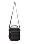 Men's Black Steel Case Genuine Leather Hand and Shoulder Bag with Adjustable Strap (Small Size) and Wallet - 4