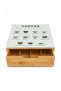Bamboo Coffee Organizer with Glass Lid and Drawers, Capsule Tea and Sugar Organizer 30×30×10 cm Barista - 8