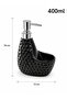 Porcelain Soap Dispenser with Black Sponge Compartment - 400ml 3261s - 3