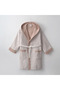 Melinda Children's Bathrobe 100% Organic Cotton Muslin Woven Terra
