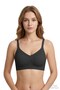 Seamless Bra - Alure |   Black Laser Cut Seamless Women's Bra with Perforated Detail Without Underwire - 3