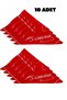 10 Pcs Ataturk Signed Multi-Purpose Bandana Scarf Red Color 50X50 (School, Event, Ceremony, Show)