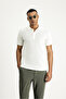 Slim Fit Embroidered Cotton Polo Neck T-Shirt