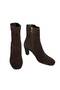 Li̇li̇yana Genuine Leather Heels _ Short Women's Boots-Brown Suede - 8