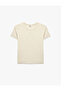 Slim Fit Short Sleeve Crew Neck Cotton Ribbed Basic T-Shirt - 6