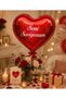 I Love You Heart Foil Balloon 18 Inch 45 cm Red Helium Compatible Valentine's Day Love Balloon