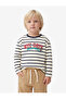 Cotton Long Sleeve Crew Neck Striped T-Shirt