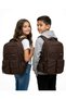 Dp Casual a Quality Coffee Multi-Eyelet Water Repellent School Sports Travel Daily Lightweight Fabric Backpack 7-2