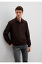 Buttoned Brown Sweatshirt 0S10474-89103 - 3