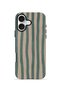 iPhone 16 Vorian Double Layer Case Sage Riviera Stripe