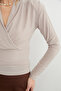 Shoulder Shoulder Pad Piece Double-Breasted Collar Blouse - 7