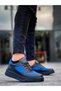 Kb-X8 Kuback Black Skin Blue Suede Detailed Black High Sole Casual Sports Shoes - 5