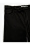 Cotton Loose Fit Denim Trousers with Snap Buttons and Tie Waist - Loose Fit Jeans - 7