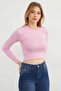 Stretch Fabric Crop Body with Bow Embroidery - 3