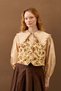 Caramel Floral Patterned Vintage Vest - 2
