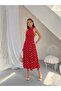 Premium polka dot halter neck midi dress - elegant and functional design - 2